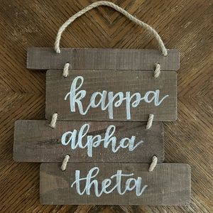Kappa Alpha Theta Wooden Sign